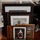 A34. Framed prints.